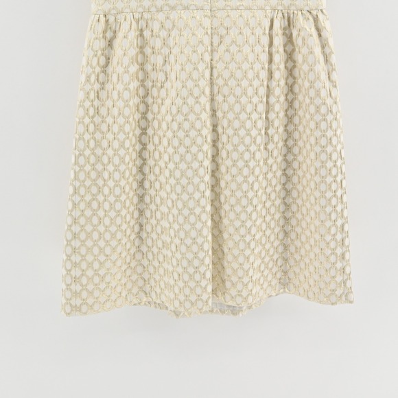 Ralph Lauren Metallic Pleated Dress Size 6 Gold Fit Flare Sleeveless Party LRL - Picture 13 of 14